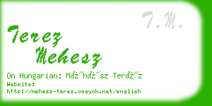 terez mehesz business card